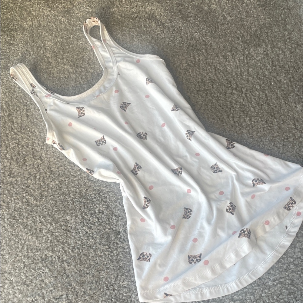 NWOT No Boundaries Cat Print White Tank Top XS